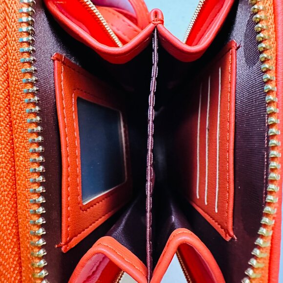 Small Crossbody Purse Cell Phone Bag Orange Purse Handbag Credit Card Slots - Picture 9 of 15